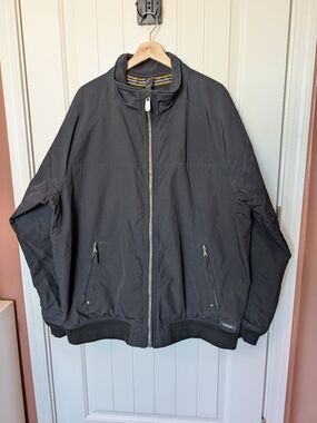 Lands’ End Squall Jacket Fleeced Lined X-Large Black/Yellow